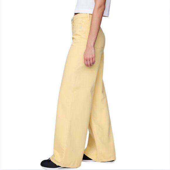 GAP Straw Yellow UltraSoft Baggy Mid Rise Jeans 29/8R - Picture 4 of 15